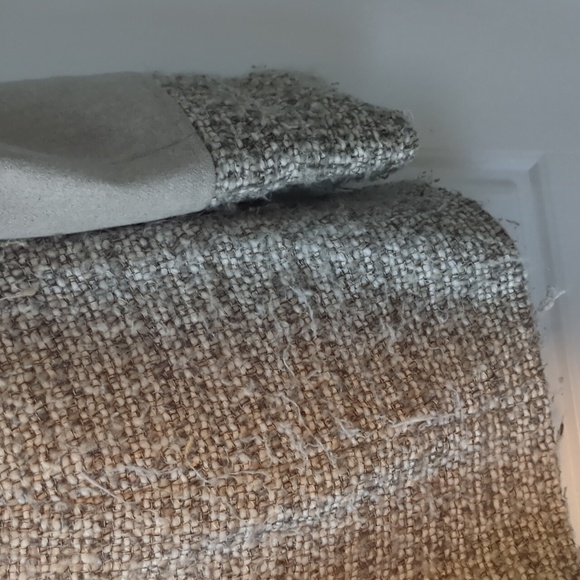 Light Grey Pea Coat with Burber Accents and Toggle front - Picture 10 of 14